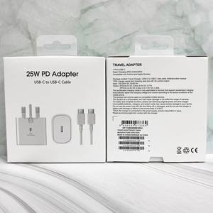 Anh cắm 25W PD siêu nhanh sạc Kit Type-C tường Adapter cho Samsung Note 10 và cho <span class=keywords><strong>Iphone</strong></span> 15/16 USB-C sạc cắm - Product Image 1