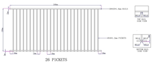 <strong>Security</strong> Protected DIY Aluminum Perforated <strong>Mesh</strong> Swimming Pool Fence Balcony Heat Treated Wood Eco-Friendly <strong>Powder</strong> Coated Modern - Product Image 4