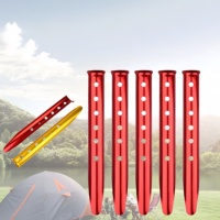 Piquets de tente en aluminium en forme de U, légers, résistants à la rouille, pour plage, camping, auvent, bâche, ancrage extérieur