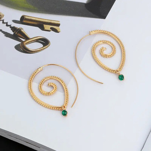 Orecchini a Cerchio a Spirale Cava per Donne, Accessori per Orecchie Semplici e alla Moda per Uso Quotidiano - Product Image 3