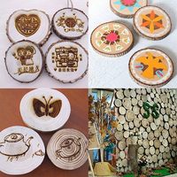 Tranches de bois naturel non finies, 12 pièces, 3,5-4 pouces, écologiques, couleur personnalisable, kit artisanal rustique, décorations de Noël DIY, mariage