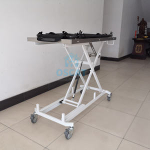 OSCAT veteriner ekipmanları klinik yükseklik ayarlanabilir sedye özellikleri 304 paslanmaz çelik yüzey ve Premium tıbbi tekerlekler - Product Image 4