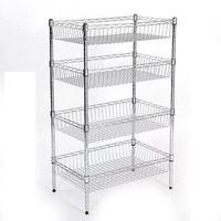 Accessoires de cuisine et de maison, étagère de rangement en métal écologique à 5 niveaux avec revêtement en poudre