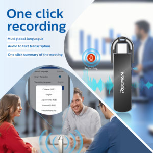Enregistreur vocal intelligent portable mini IC AI, clé USB 64 Go, <span class=keywords><strong>dictaphone</strong></span> audio intelligent, précision de 98 %, 8 heures d'enregistrement, multilingue - Product Image 4