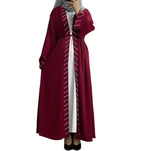 OEM ODM элегантная Длинная женская одежда с бусинами Арабская мусульманская женская Паранджа в Дубае на Ближнем Востоке