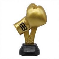 Trophée de boxe gravé sur mesure en stock, expédition rapide, récompense de champion de combat de boxe, logo personnalisé, prix d'honneur
