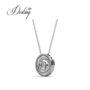 Grosir liontin Spiral takdir mewah dihiasi dengan kristal Swarovski Bebas nikel bebas daisari perak 925 kalung - Product Image 4