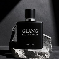 Flacon de parfum givré à bas prix, 30 ml, 50 ml, 100 ml, flacon de parfum en verre de luxe, flacon de parfum carré vide avec emballage en boîte