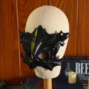 Máscara <span class=keywords><strong>de</strong></span> media cara <span class=keywords><strong>de</strong></span> Halloween, tigre negro, <span class=keywords><strong>noche</strong></span>, tenedor, cielo, perro, hombre, Lobo, máscara, traje <span class=keywords><strong>de</strong></span> actuación <span class=keywords><strong>de</strong></span> baile - Product Image 3