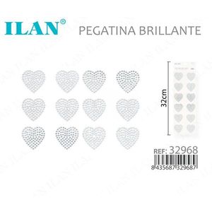 Adesivo Decorativo ILAN a Forma di Cuore con Strass Scintillanti 32cm - Product Image 3