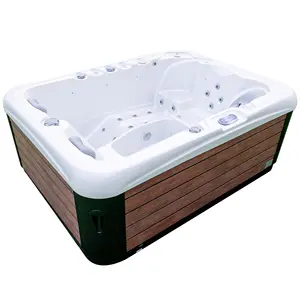 Bak mandi panas pijat 3 orang, bak mandi (JW-2220) dengan air mancur 2100*1580*780mm bak panas dalam ruangan mini