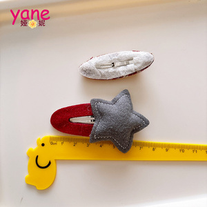 Pince à cheveux rouge cassée Sweet Everything pour filles accessoire de cheveux mignon avec ruban et métal pour enfants - Product Image 3