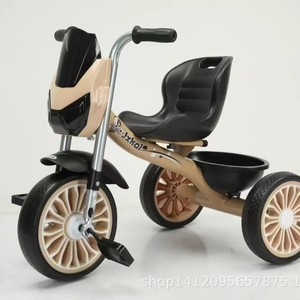 Children's Pedal Tricycle With Lights And Music For 2 To 4 Years Old Kids Blue Color Mixed Foaming Wheels Iron Pipe Frame - Product Image 5