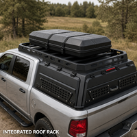 Capot à vérins à gaz pour pick-up, Hardtop noir mat, ouverture des fenêtres latérales et arrière, OEM ODM