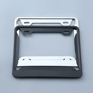 Tùy chỉnh thép không gỉ sợi carbon xe máy giấy phép tấm khung - Product Image 1