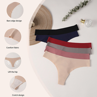 Braguitas de Tela Transpirable sin Costuras para Mujer, Diseño con Ventilación en la Entrepierna, Elásticas, de Talle Bajo, para Yoga, Pilates, Deportes, OEM, ODM, Tanga