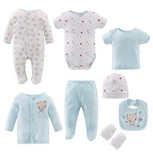 Ensemble de vêtements pour bébé nouveau-né en coton 100% - 8 pièces - Combinaisons pour bébé - Ensemble cadeau pour les quatre saisons - Product Image 2
