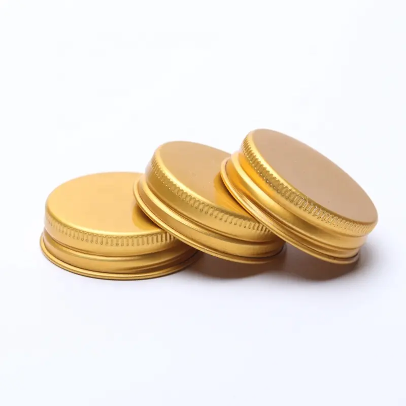 38/400 aluminium screw cap for wide neck capsule jar supplement bottle custom printing metal screw lids bottle caps closures