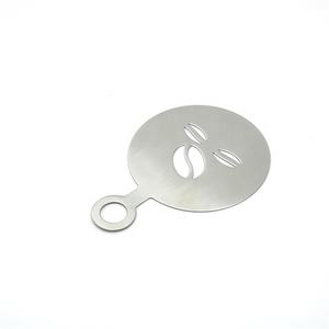 แม่พิมพ์สแตนเลสตกแต่งรูปถั่วคาเฟ่,สามารถใช้ซ้ำได้โมชาลาเต้คาปูชิโน่กาแฟชาวาดรูปตัวอักษรลายฉลุศิลปะ - Product Image 1