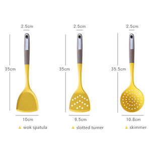 طقم أواني مطبخ من 7 قطع من السيليكون ملعقة مقلاة غير لاصقة أواني مطبخ للفنادق والمنزل - Product Image 2