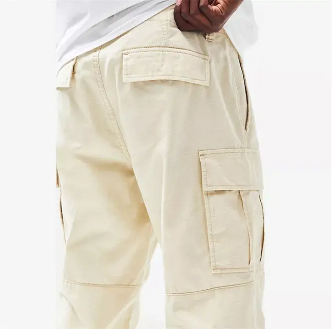 2023 Kustom Katun Streetwear Lurus Ukuran Plus Jogger Kaki Lebar Warna Khaki Celana Kargo Baggy Mens Celana Sweatpants
