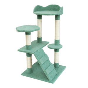 Árbol para Gatos de Peluche Green Castle que Ahorra Espacio, Condominio para Gatos Todo en Uno, Poste Rascador, Plataforma de Salto Alto, Muebles para Gatos - Product Image 5