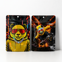 Sachets Doypack Mylar refermables à fermeture éclair, holographiques, anti-odeur, avec logo personnalisé, pour emballage alimentaire sécurisé, imprimés en gravure