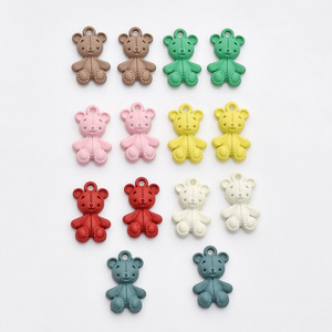 <b>Cute</b> Cartoon <b>Bear</b> Charms Alloy Spray Painted Multi Color For DIY Jewelry Making Unisex Gift Spring 2023 - Product Image 3
