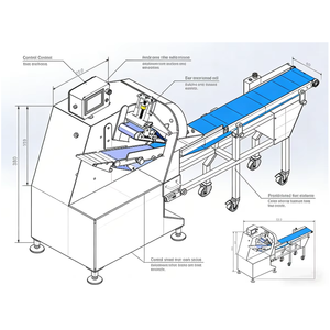 Machine de découpe automatique industrielle à convoyeur pour viande fraîche de bœuf, saucisses, <span class=keywords><strong>salami</strong></span>, bacon, fromage et steak, 1-30 mm - Product Image 4