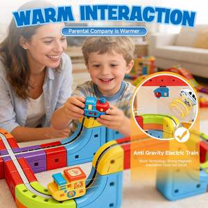 EPT 3D Stem Learning Anti Gravity Design Easy to Assemble Electric Car Gift Kids Magnetic <strong>Train</strong> Tracks Set - Product Image 4