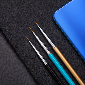 Top Qualité Fournisseur 3 Pcs Uv Manucure Or Cap Nylon Kit <span class=keywords><strong>Eye</strong></span> Polish Brush <span class=keywords><strong>Gel</strong></span> Set Art Dessin Outil Peinture Nail <span class=keywords><strong>Liner</strong></span> Brush - Product Image 3
