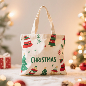 Tote personalizado lona sacola impresso presente personalizado para aniversário casamento Natal algodão tecido partido favores uso - Product Image 1