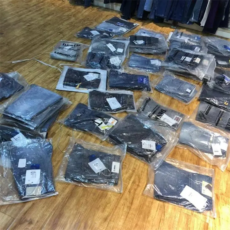 Mannen Kleding Klaring S Custom Causale Rechte Gebruikt Jeans Groothandel Stocklot Blauw Voor Mannen