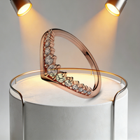 Groothandel Hoge Kwaliteit 925 Zilver Eternity Band Hartvormige Ring Zirkoon Valentijnsdag Jubileum Bruiloft/Feest Cadeau Dames