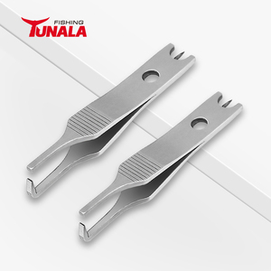 Pinzas para línea de pesca, Mini alicates de doble apertura de acero inoxidable 420, herramienta de abridor de anillos divididos rápidos, nudo de línea de pesca Tyer - Product Image 2