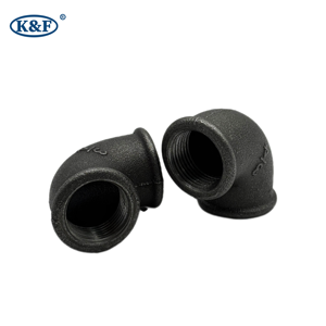 흑색 가단성 주철 감압관 부속품 아연 도금 90도 저압 수도/가스 나사 연결 - Product Image 4