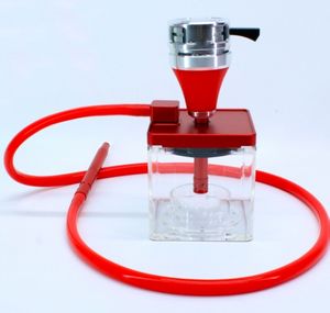 Chicha haut de gamme canadienne 1 tuyau en plastique laqué, mini, écologique, portable, avec étui cube, pour voyage, contrôle électrique LED - Product Image 4