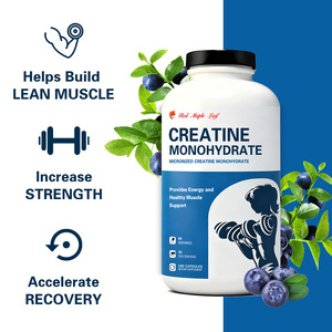 Créatine monohydratée haute puissance en capsules dures - Complément nutritionnel sportif pour la croissance musculaire et l'endurance, approvisionnement en vrac approuvé GMP - Product Image 1