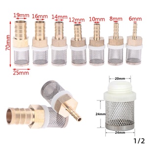 Garden Irrigation <b>Pump</b> Protection Hose Water Cleaning Stainless Steel Mesh Brass Filter1/2" Car Wash Tube Filter Strainer - Product Image 2