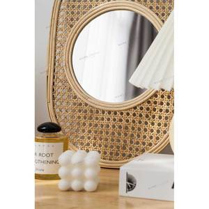 2020 Minimalism Hand Weaving Willow Wicker <strong>Mirrors</strong> Vintage Style Rattan <strong>Cane</strong> Wall Hanging Decor Round Make up <strong>Mirrors</strong> - Product Image 4