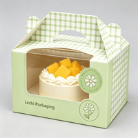 Kotak Kue Lipat Portabel Kecil Lucu Murah dengan Cetak Kustom, Kotak Kardus untuk Makanan dan Kue Kering, Kemasan Take Away