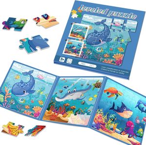 Libro de Rompecabezas Magnéticos 3 en 1 para Niños Pequeños, Rompecabezas de Viaje para Niños, Juguetes Educativos Preescolares, Rompecabezas Magnéticos para Niños de 3 a 5 Años - Product Image 3