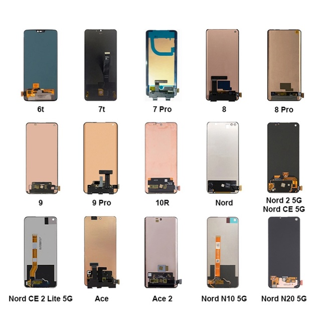 100% Original Lcd Screen for Oneplus 6t 7t 7 8 9 Pro 10R Nord CE 2 N10 N20 5G Ace Screens Digitizer Display Digitizer Assembly