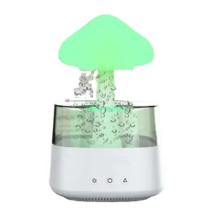 Intelligent raindrop mushroom humidifier colorful light ultrasonic atomization humidifier household bedroom office humidifier