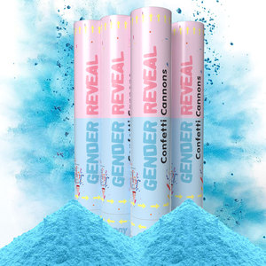 Gender Reveal polvere e bastoncini di coriandoli cannoni Baby <span class=keywords><strong>Shower</strong></span> Party Supplies Boy o Girls Gender Reveal Party Popper - Product Image 5