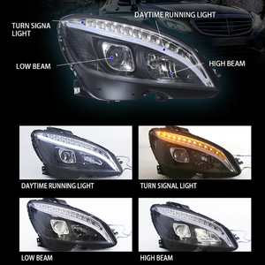 2007-2011C Clase W204 Halógeno/<span class=keywords><strong>LED</strong></span> Actualización a <span class=keywords><strong>LED</strong></span> Conjunto de faros modificados Luz de circulación diurna - Product Image 5