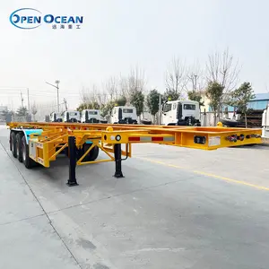 2/3/4 Axles 20FT/40FT Container Chassis Truck Trailer Skeleton Skeletal Semi Trailer For Container Transporting