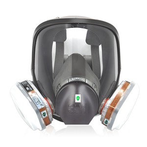 Cartucho doble de silicona de cara completa Ecológico Reutilizable Máscara de gas de 3 capas Respirador Máscara protectora industrial de doble filtro - Product Image 5