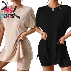 Conjuntos de 2 Piezas para Mujer, Camiseta y Pantalones Cortos, Ropa de Dormir, Ropa Informal, Conjuntos de Suéter Casual para Mujer - Product Image 6