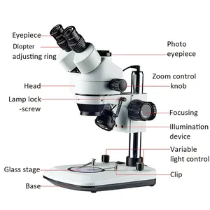 <span class=keywords><strong>Microscope</strong></span> <span class=keywords><strong>binoculaire</strong></span> stéréoscopique de haute qualité YIZHAN, outil composite de soudage, support métallique, <span class=keywords><strong>loupe</strong></span> d'inspection de bijoux - Product Image 2